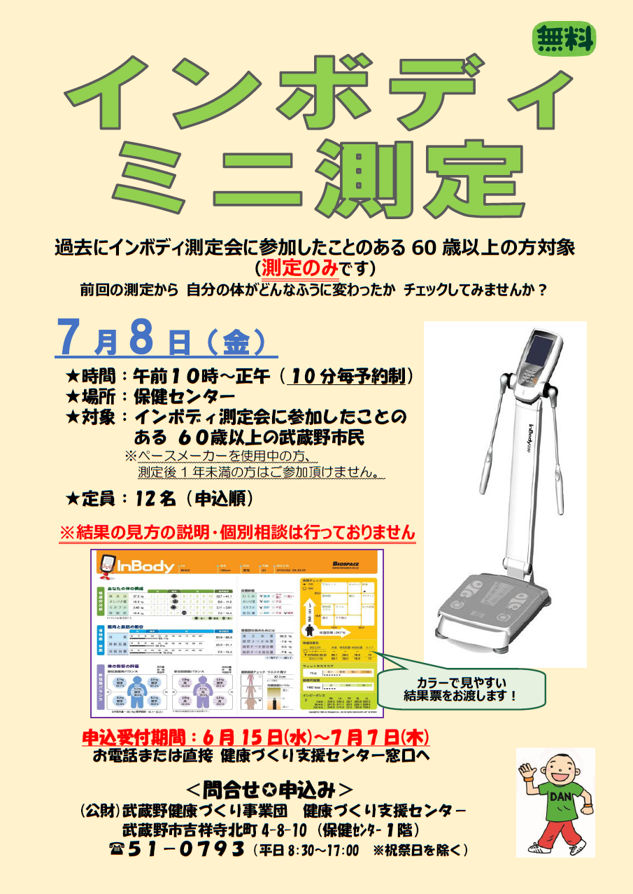 インボディミニ測定
