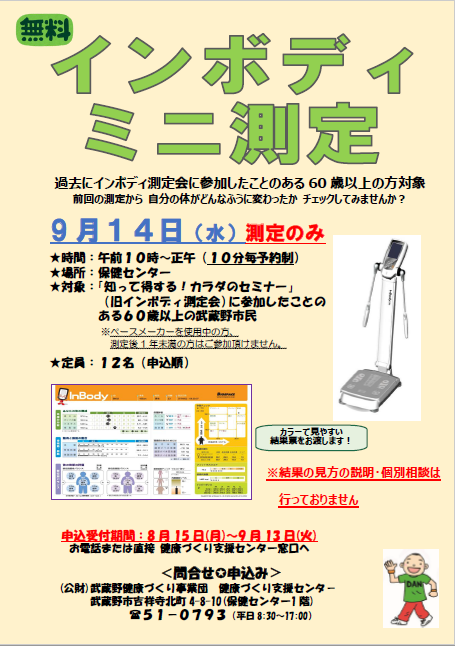 インボディミニ測定
