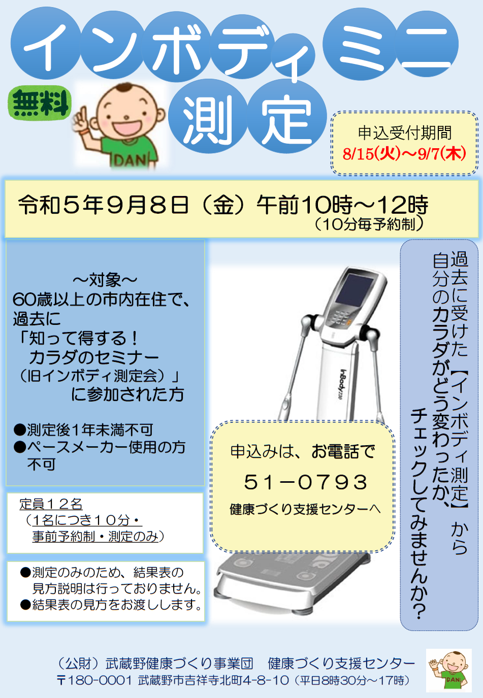 インボディミニ測定