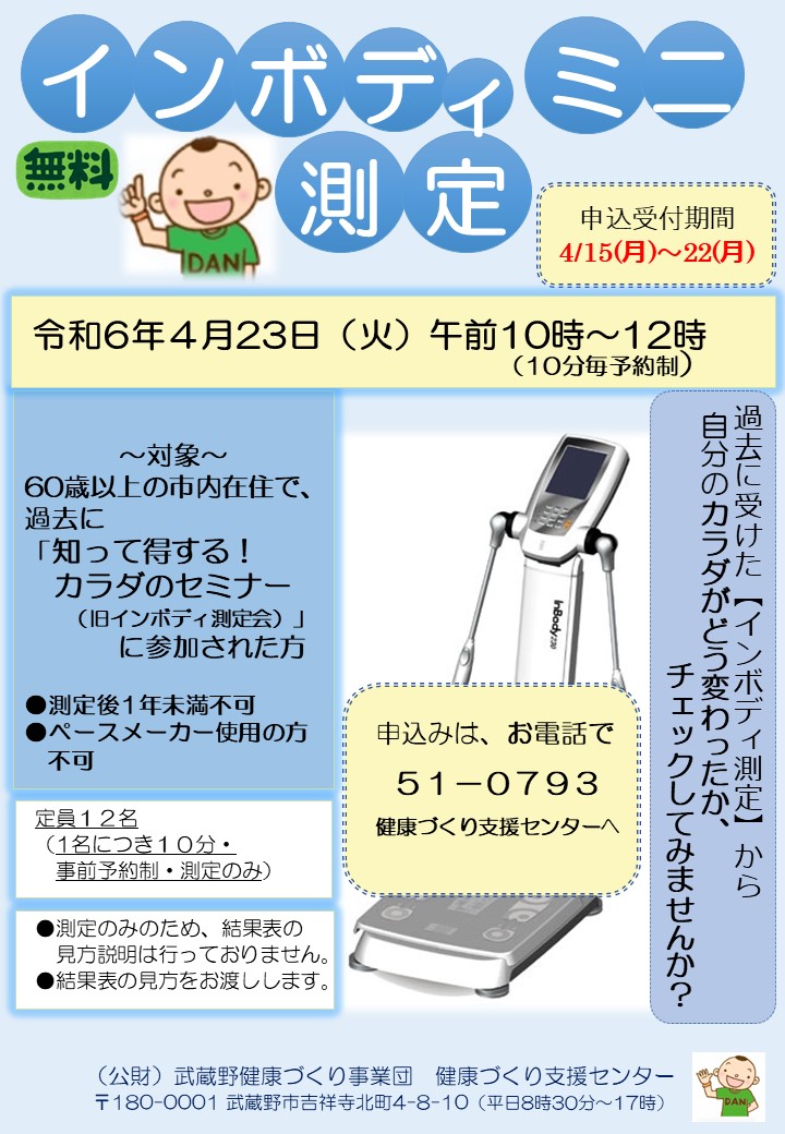 インボディミニ測定