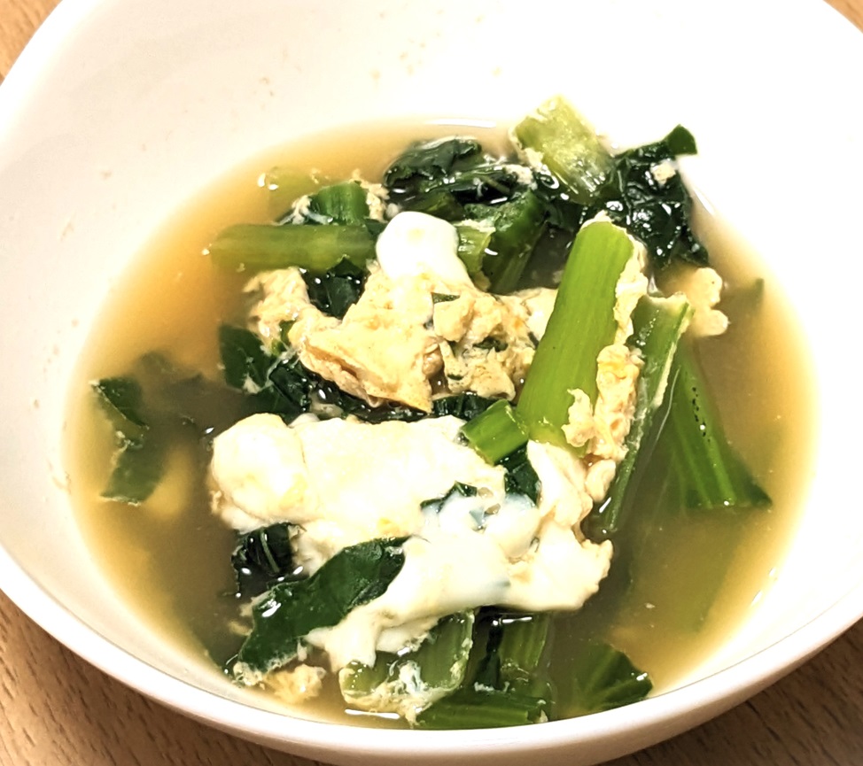 小松菜のかきたま煮